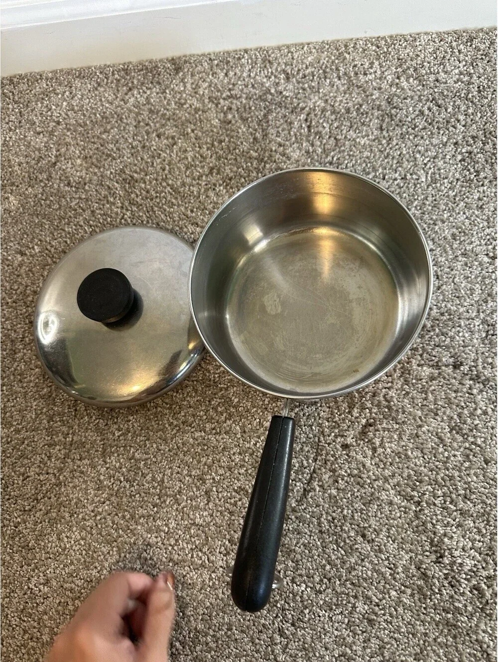 Revere Ware 1801 Copper Bottom Saucepan w/ Lid 6” X 4” 1.5 QT